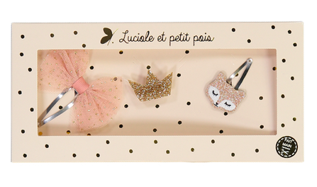 Luciole et Petit Pois Darčekové balenie - Sada Sponiek Pink Fox